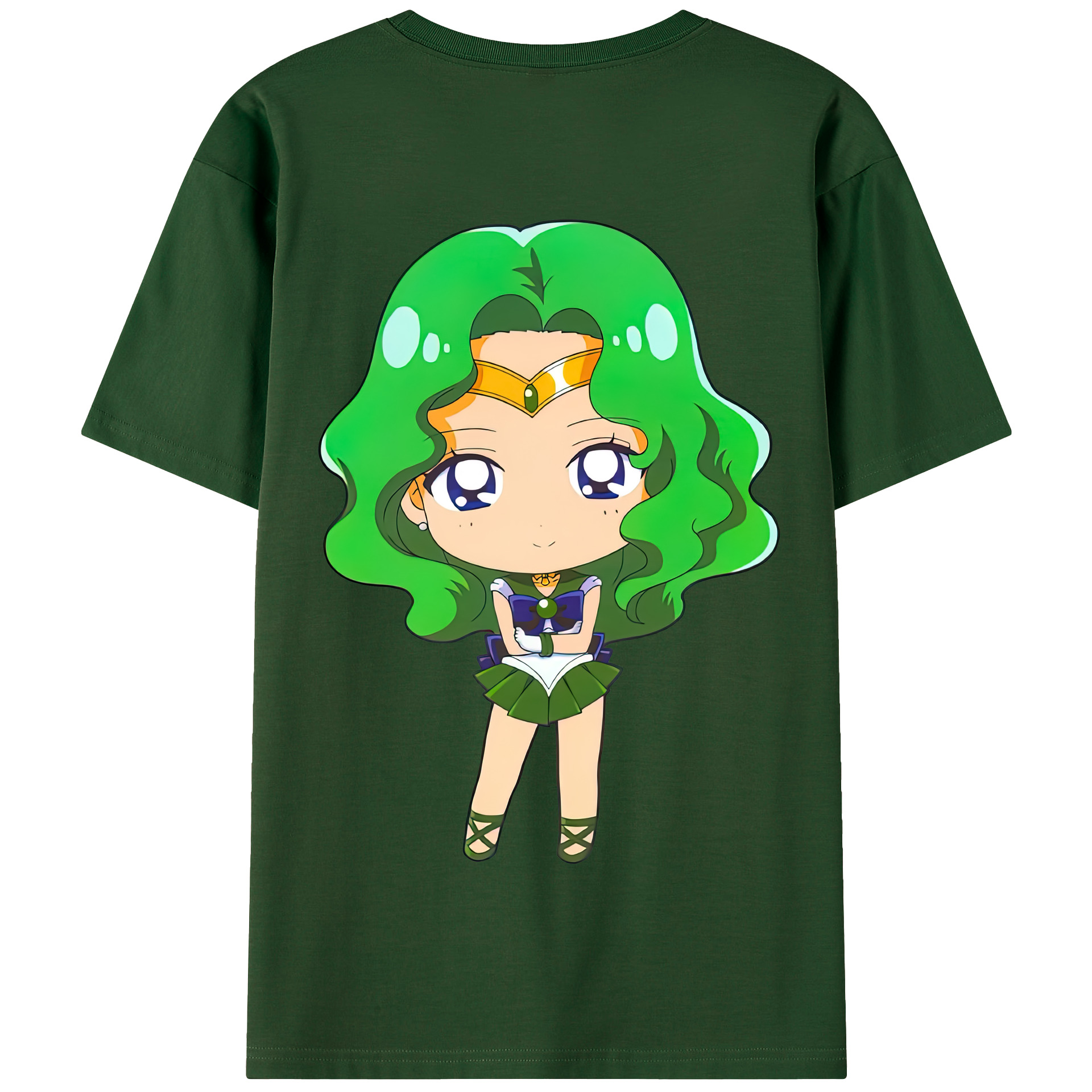 （画像用） 美少女戦士セーラームーン 海王 みちる（かいおう みちる） Sailor Moon Kaiou Michiru 綿100％半袖Tシャツ（背面プリント）
